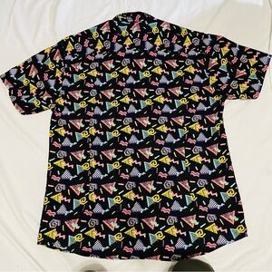 SUPER Massive retro print shirt sleeve button down.